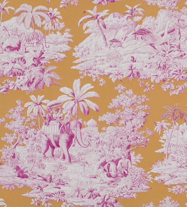 Bengale Wallpaper In Fuchsia By Manuel Canovas Jane Clayton