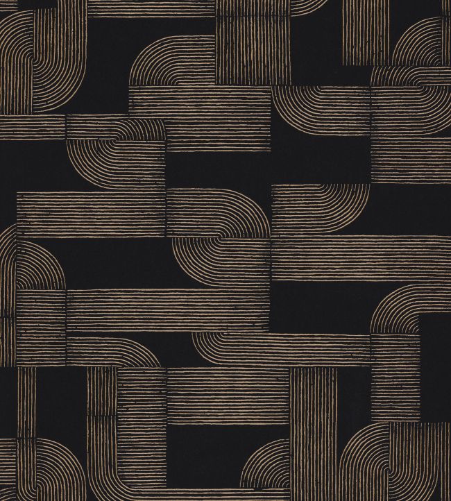 Hector Wallpaper In Noir Dore By Casamance Jane Clayton