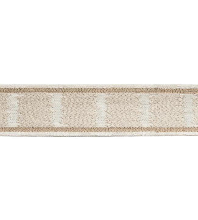 Taos Embroidered Border Trimmings In White Sands By Samuel Sons