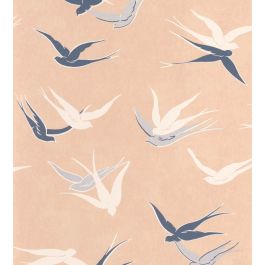 Swallow Wallpaper In Rose Nude By Casadeco Jane Clayton