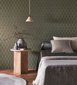 Tourmaline Wallpaper In Vert De Gris Dore By Casamance Jane Clayton