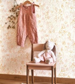 Wild Garden Wallpaper In Rose Nude By Casadeco Jane Clayton