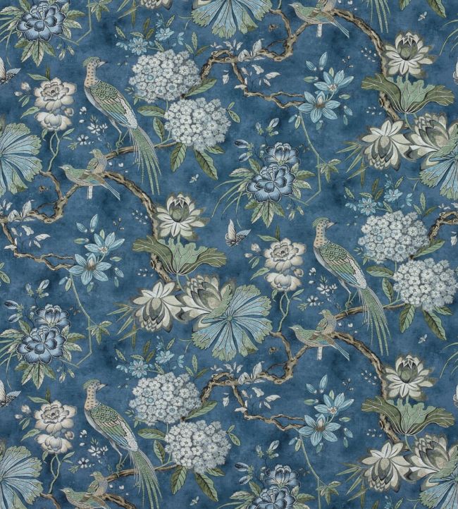 Villeneuve Fabric by Anna French in Navy | Jane Clayton