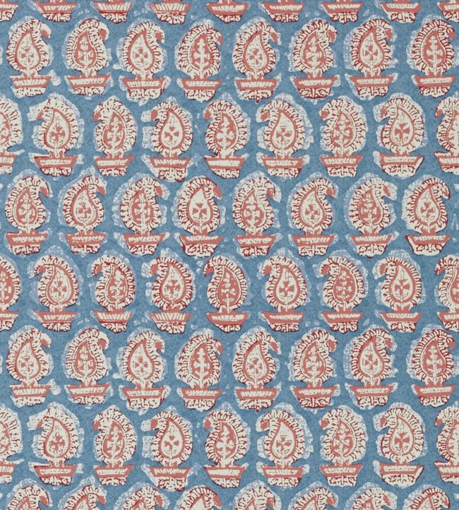 Gada Paisley Wallpaper by Anna French Red and Blue