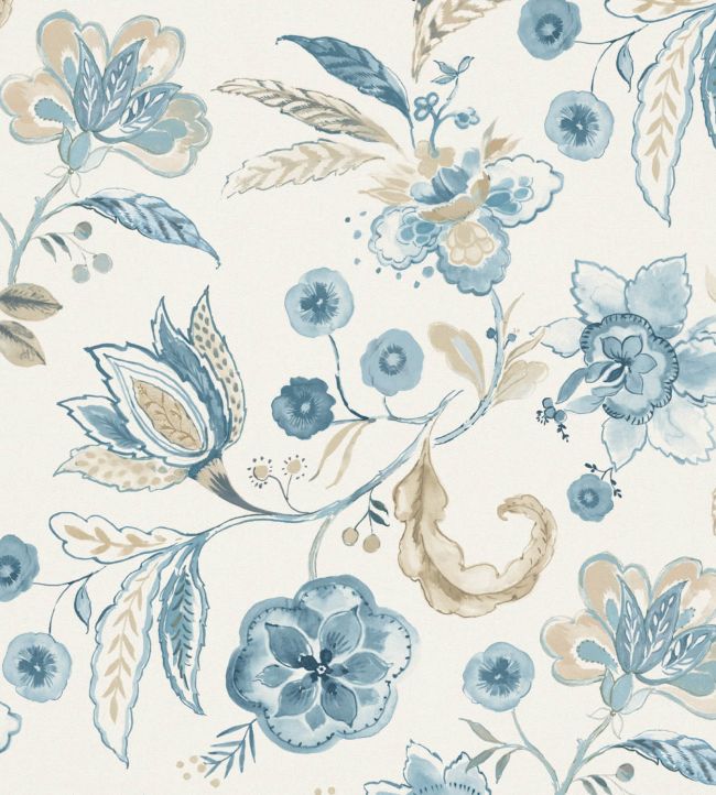 Anushka Fabric in China Blue by The Pure Edit | Jane Clayton