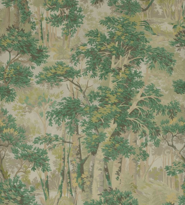 Arden Wallpaper in Leaf Green by Colefax and Fowler | Jane Clayton