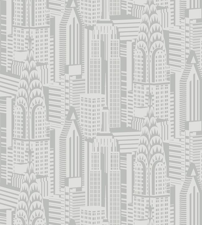 Art Deco Buildings Wallpaper in 07 by Today Interiors | Jane Clayton