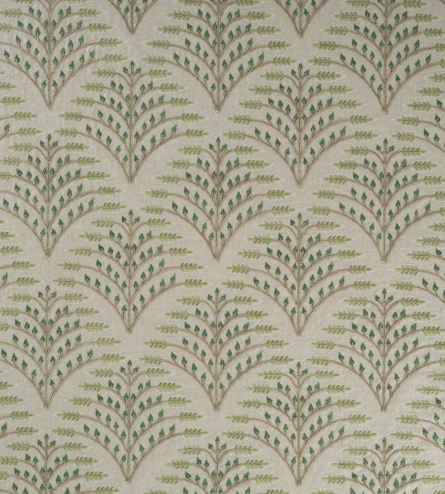 Ashbee Fabric in Green by James Hare | Jane Clayton