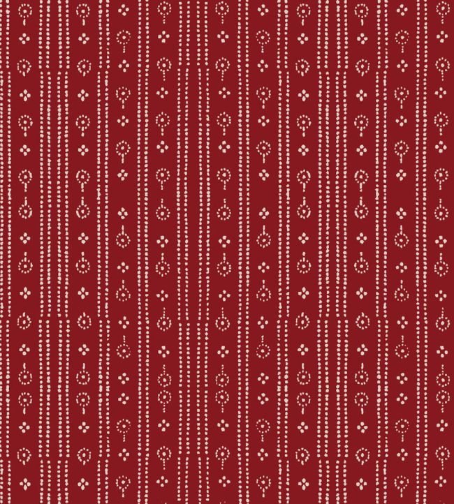 Birdlip Fabric in Crimson by Parker & Jules | Jane Clayton