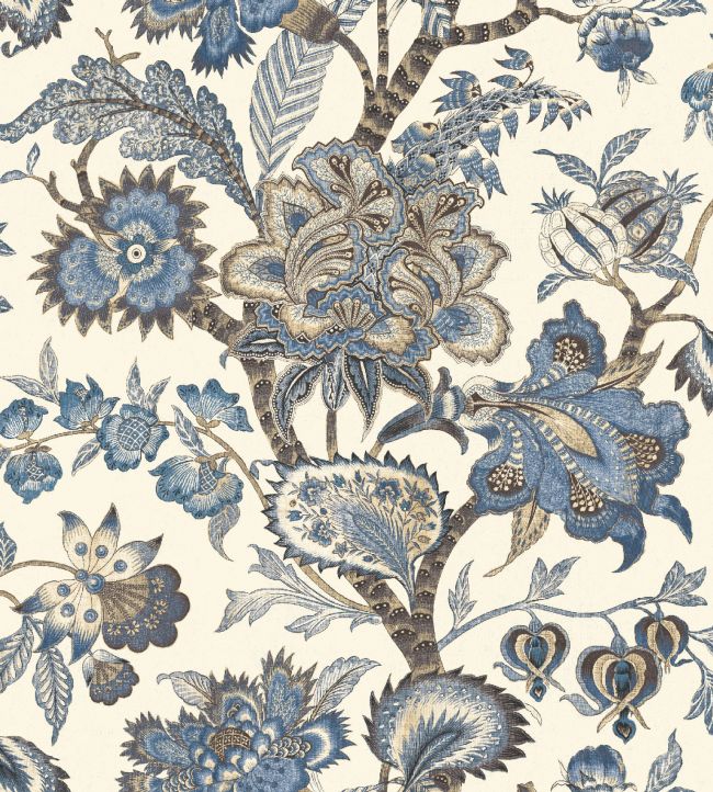 Bombay Fabric in Cobalt by Arley House | Jane Clayton