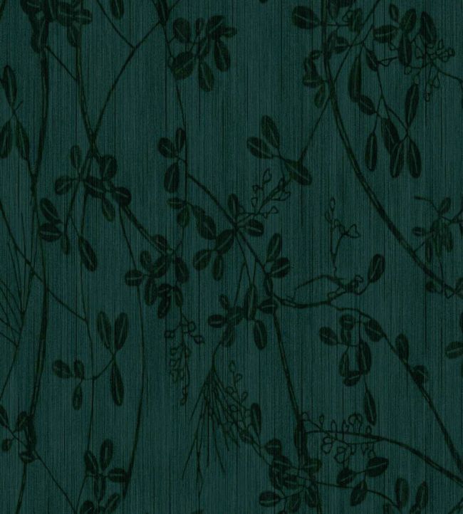 Botanical Trail Wallpaper in Dark Green by Eijffinger