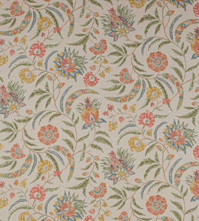 Campion Fabric in Pink/Green by Colefax and Fowler | Jane Clayton