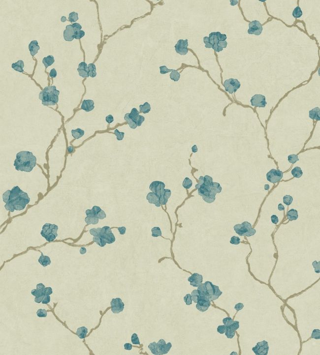 Hanami Wallpaper by Casadeco in Emeraude | Jane Clayton