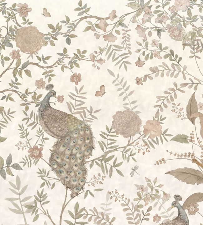 Chinoiserie Wallpaper Mural In Neutral By Borastapeter Studio | Jane ...