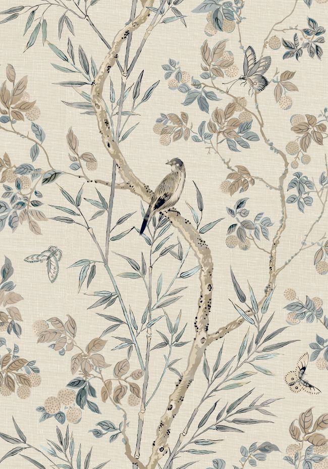 Claire Wallpaper in Neutral by Thibaut | Jane Clayton