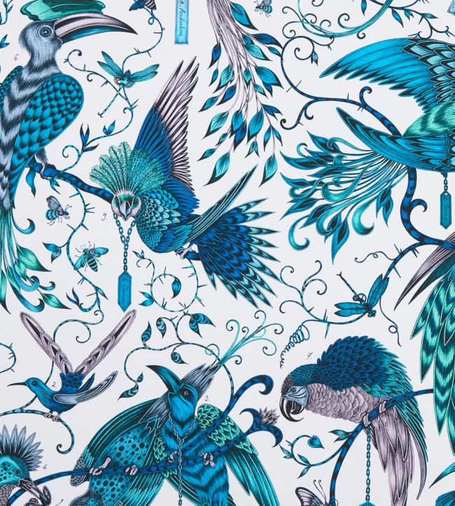 Emma J Shipley Audubon Fabric by Clarke & Clarke in Jungle | Jane Clayton