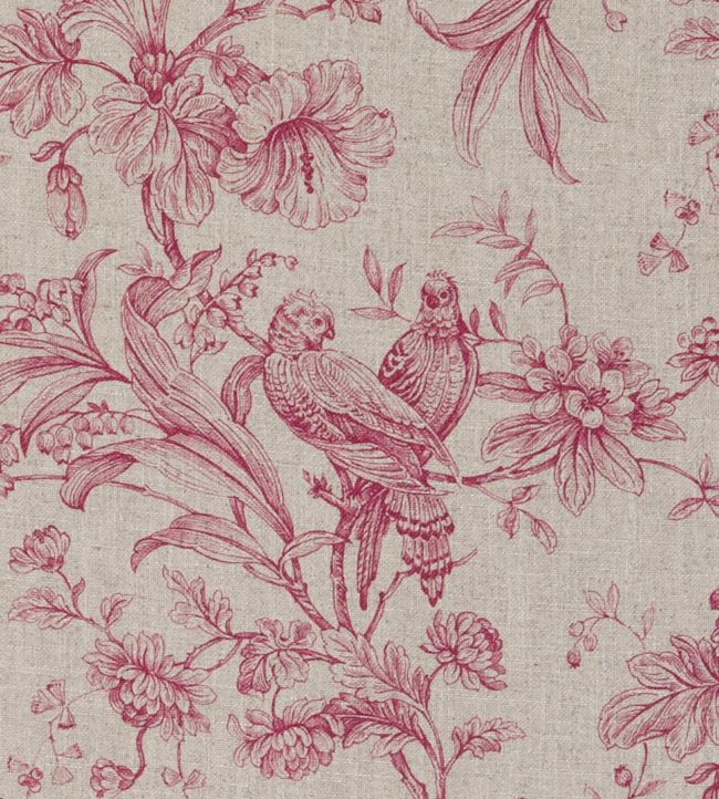 Kellie Fabric by Clarke & Clarke in Raspberry | Jane Clayton