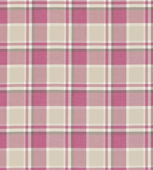 Bowland Fabric by Clarke & Clarke in Raspberry | Jane Clayton