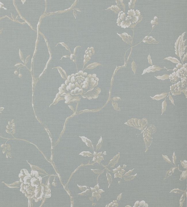 Swedish Tree Wallpaper by Colefax and Fowler in Old Blue | Jane Clayton