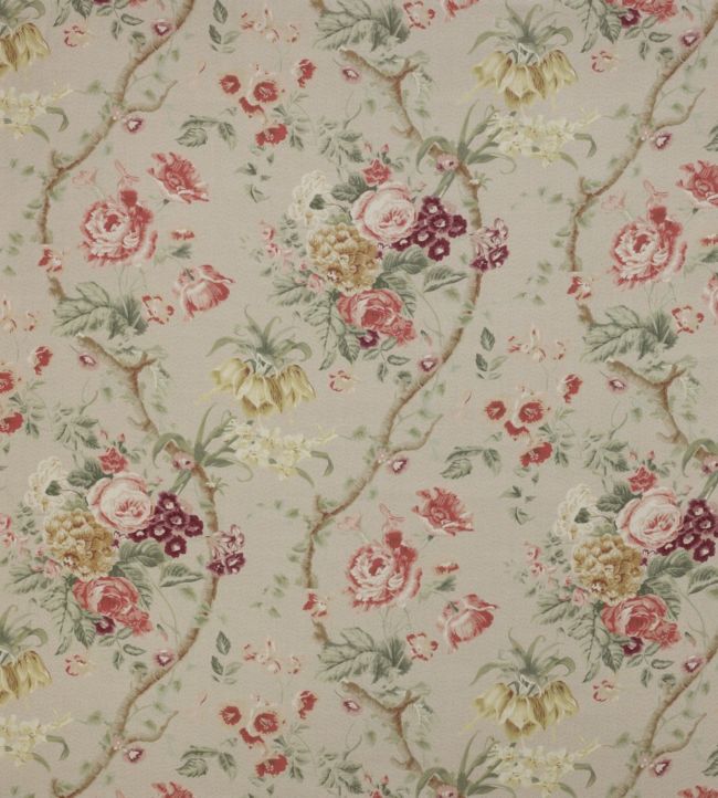 Monmouth Fabric by Colefax And Fowler in Red/Green | Jane Clayton