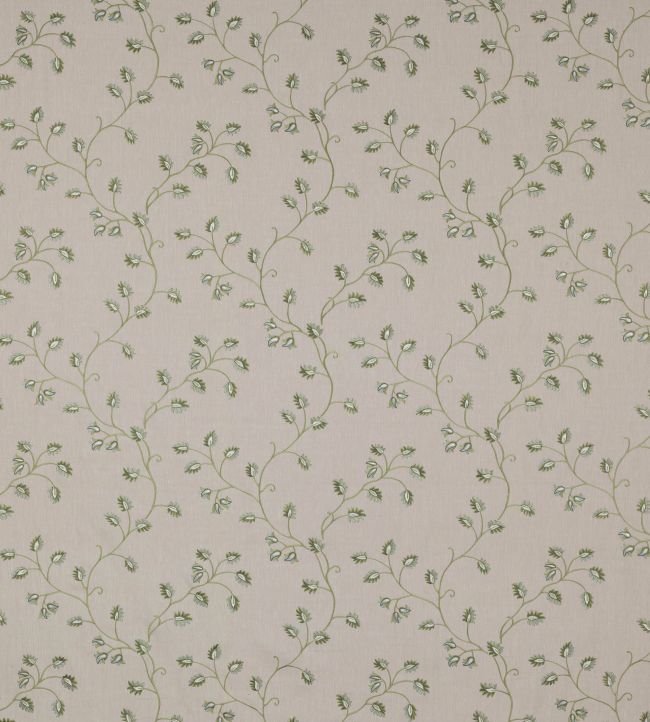 Colyton Linen Fabric in Leaf Green by Colefax and Fowler | Jane Clayton