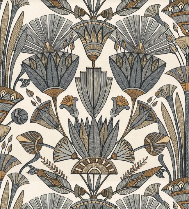 Denderah Wallpaper in Blanc/Mordore by Casamance | Jane Clayton