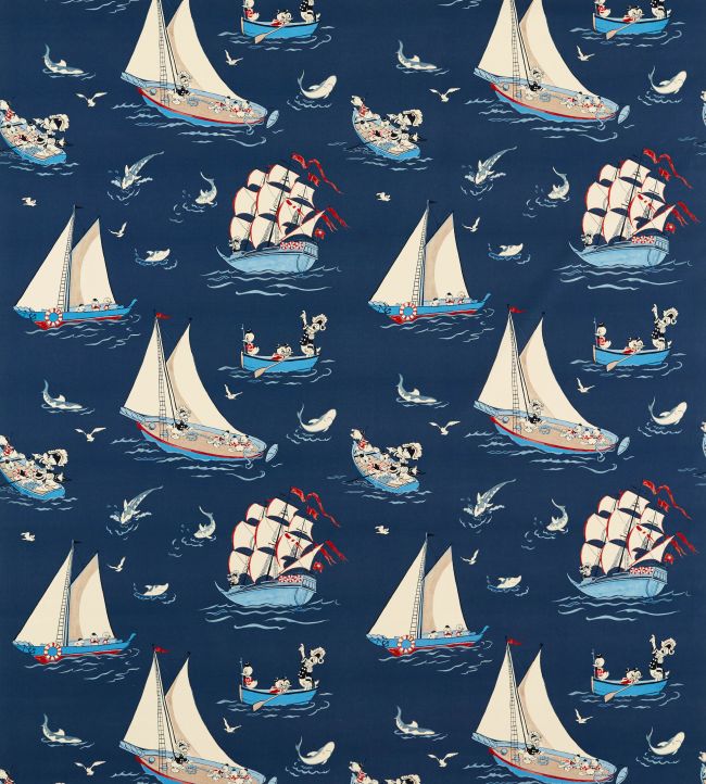 Donald Nautical Fabric in Night Fishing by Sanderson