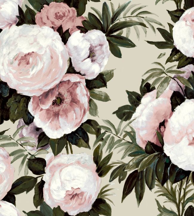 Fabiola Bloom Fabric in Dusky Pink by Arley House | Jane Clayton