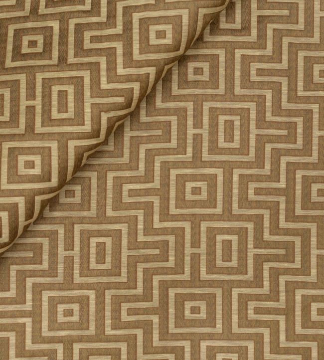 Fret Maze Fabric by Jim Thompson Burnished Brass