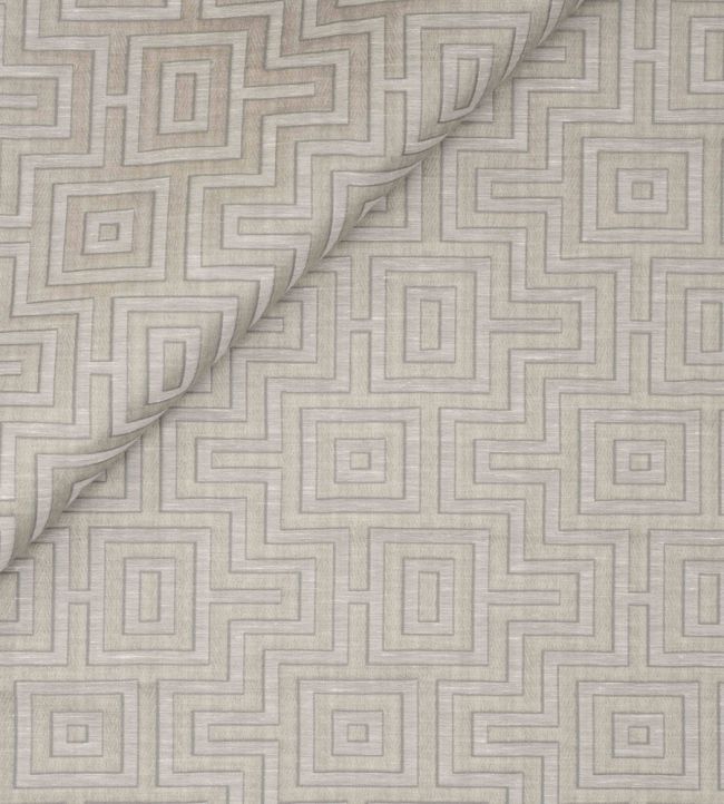 Fret Maze Fabric by Jim Thompson Platinum