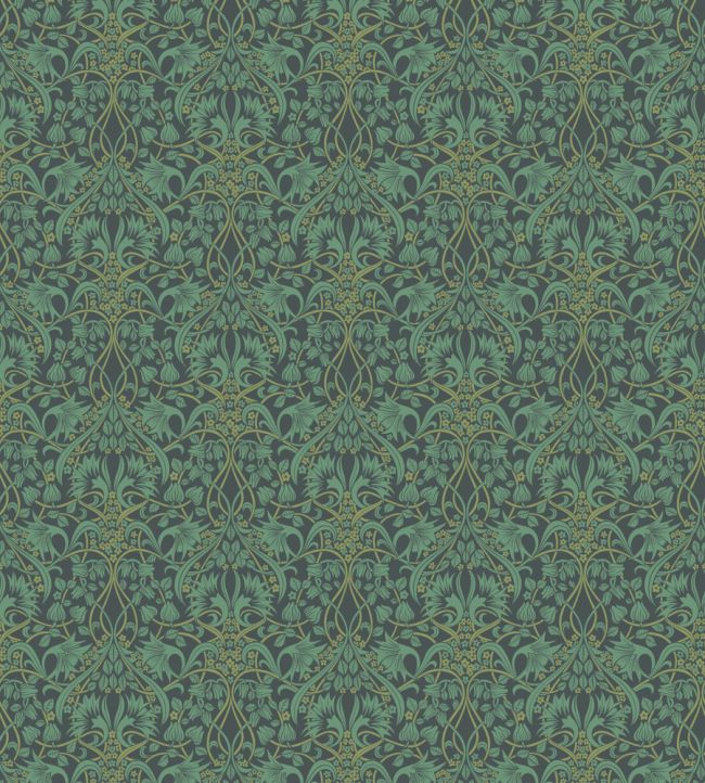 Fritillerie Wallpaper in Indigo/Teal by GP & J Baker | Jane Clayton