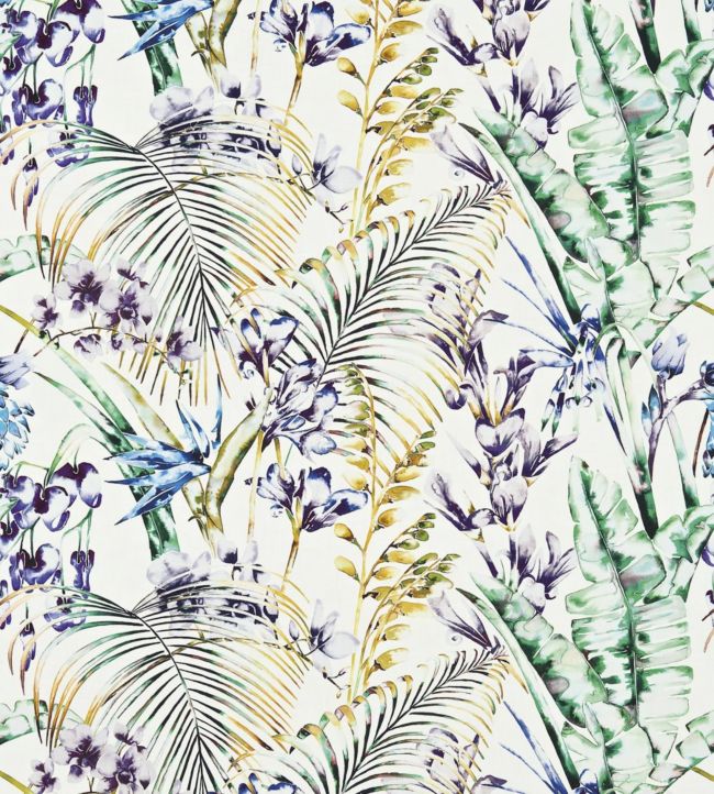 Paradise Fabric by Harlequin in Gooseberry/Blueberry/Zest | Jane Clayton