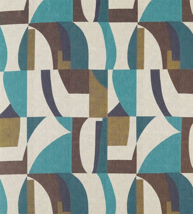 Bodega Fabric by Harlequin in Ink/Marine/Ochre | Jane Clayton