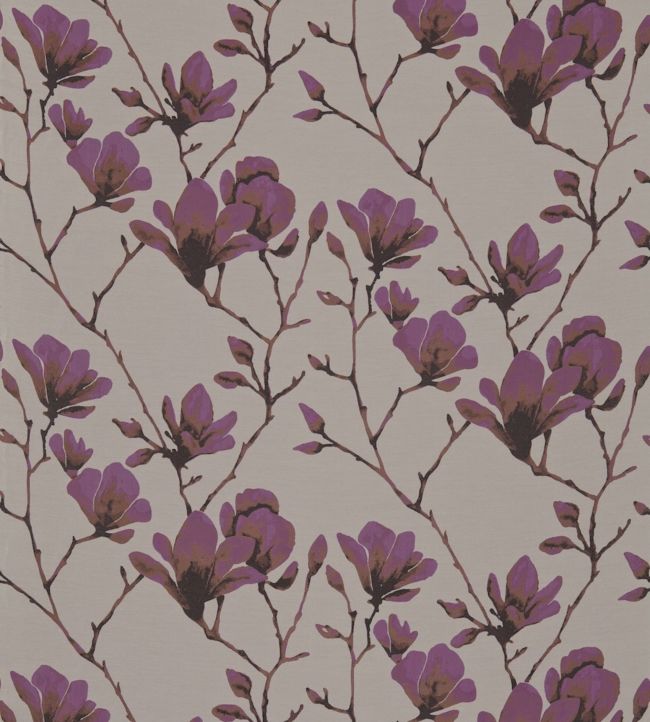 Lotus Fabric by Harlequin in Bronze/Magenta | Jane Clayton