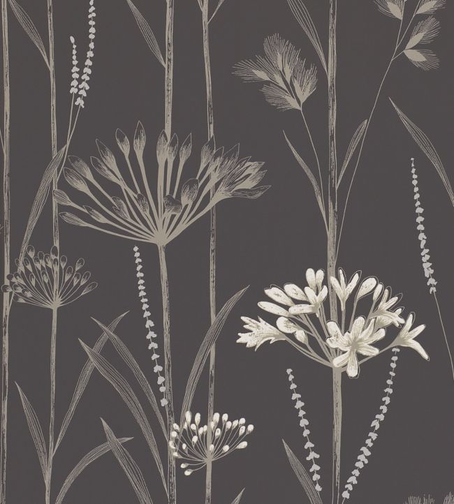 Gardinum Wallpaper by Harlequin in Charcoal, Flint, Gilver | Jane Clayton