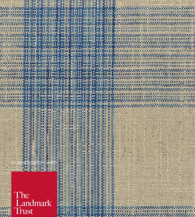 1485 Hemsby Check Fabric by Ian Mankin in Monarch Blue | Jane Clayton