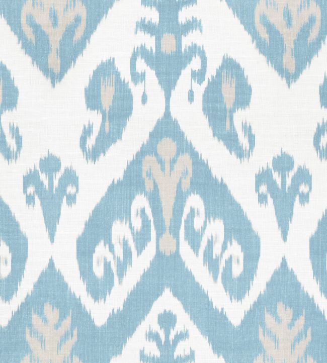 Indies Ikat Fabric in French Blue by Thibaut | Jane Clayton