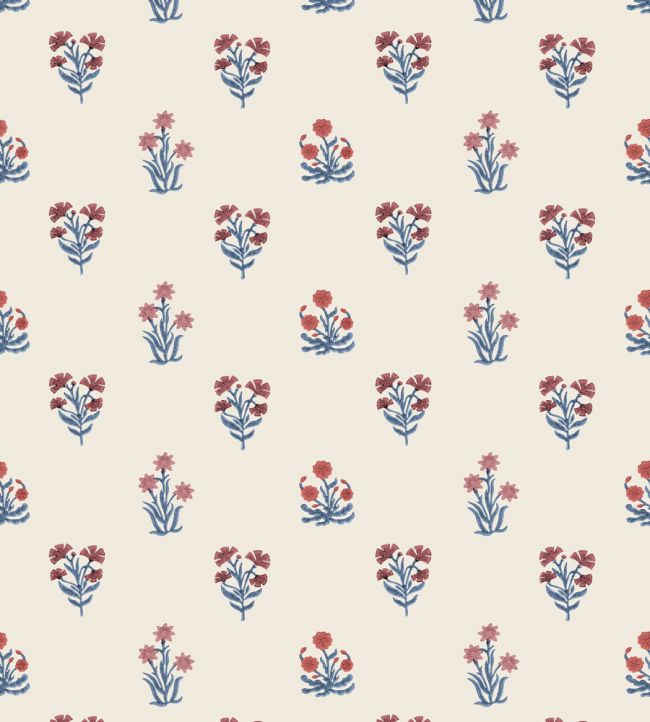 Jaipur Flower Wallpaper in 01 Ruby by DADO | Jane Clayton
