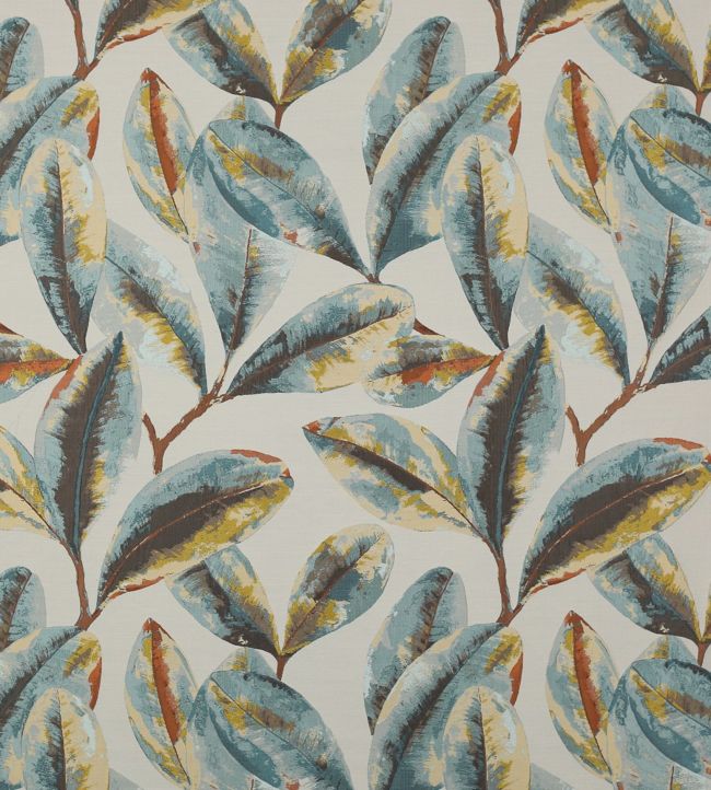 Bahia Fabric By Jane Churchill In Tealcopper Jane Clayton 