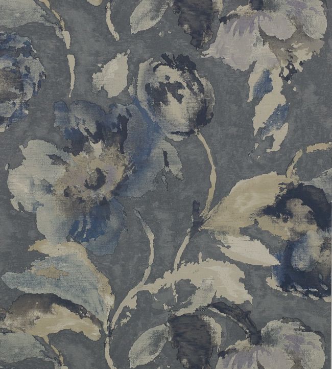 Beatrice Wallpaper by Jane Churchill in Steel Blue Jane Clayton