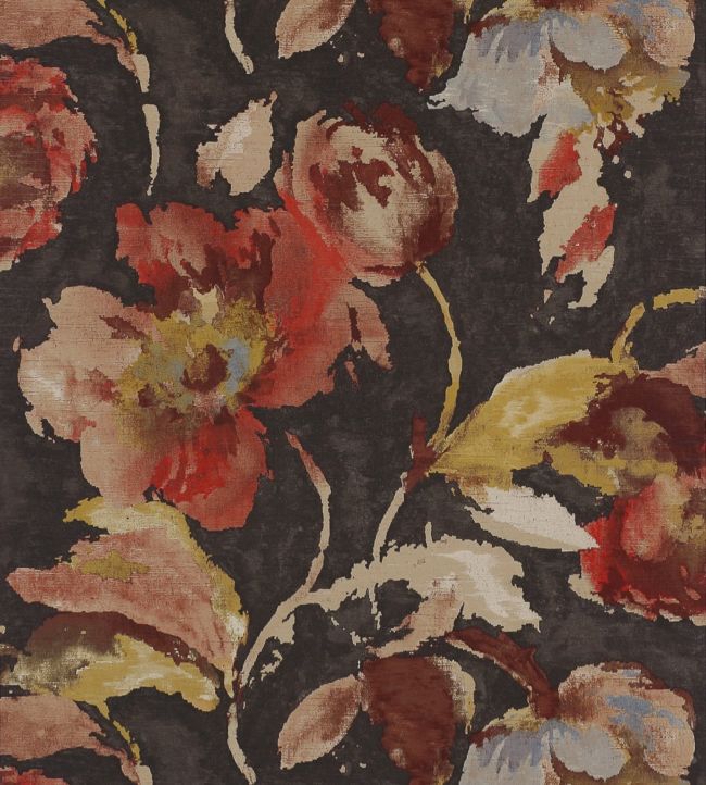 Beatrice Wallpaper by Jane Churchill in Charcoal Copper Jane Clayton