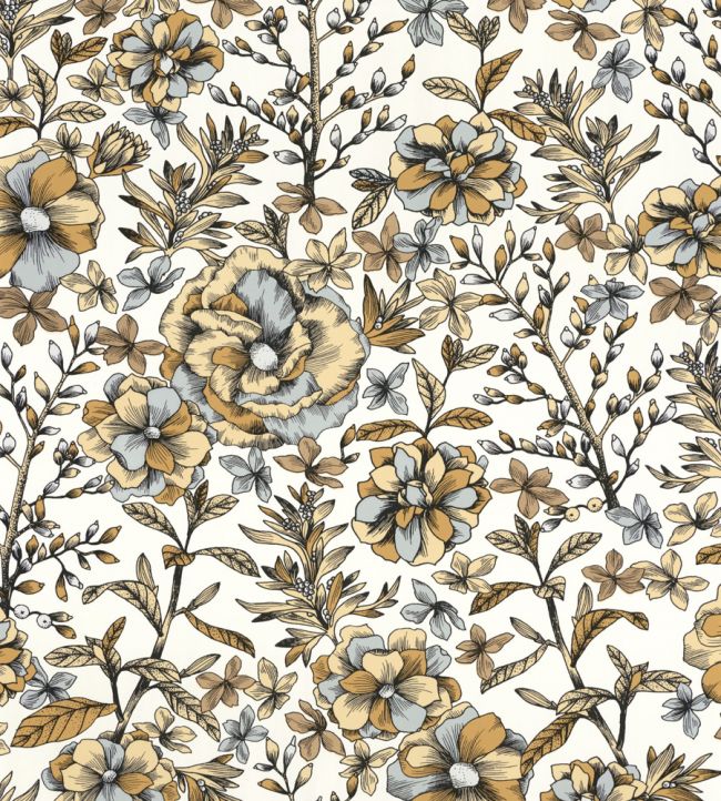 Jardin De Beauregard Wallpaper in Blanc Jonquille by Caselio | Jane Clayton