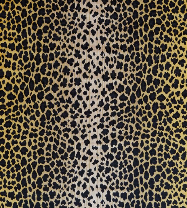 Leopard Fabric in Noir by Warner House | Jane Clayton