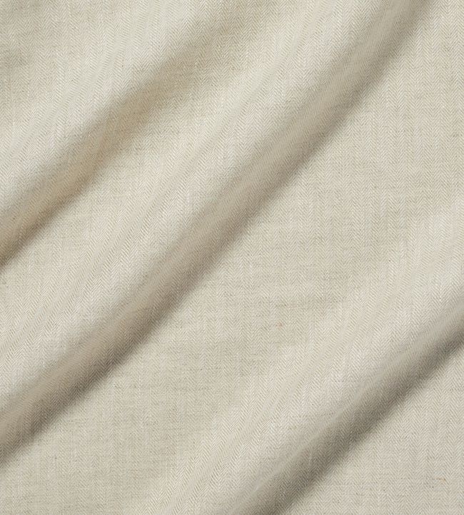 Linen Herringbone Fabric in Natural by James Hare | Jane Clayton