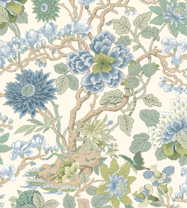 Little Magnolia Wallpaper in Willow by GP & J Baker | Jane Clayton