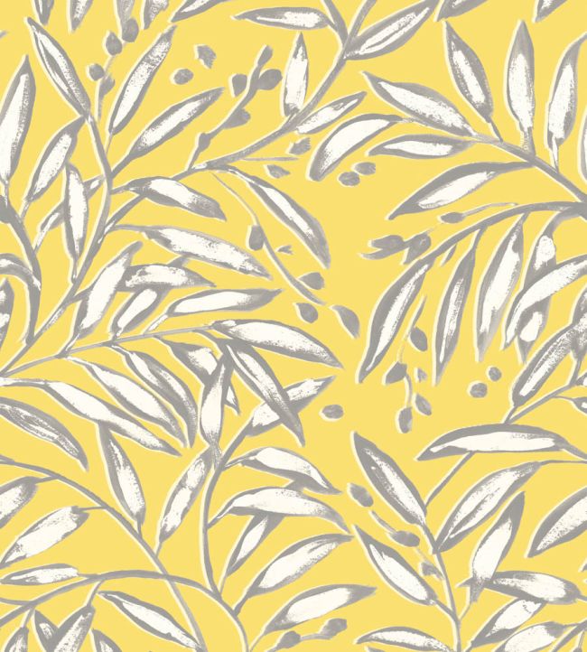 Lorena Vine Wallpaper in Sunshine by Ohpopsi | Jane Clayton