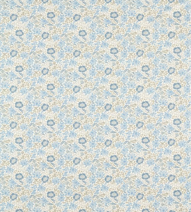 Mallow Fabric in Denim/Ivory by Clarke & Clarke | Jane Clayton