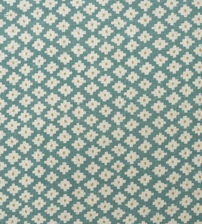 Maze Fabric in Turquoise by Andrew Martin | Jane Clayton