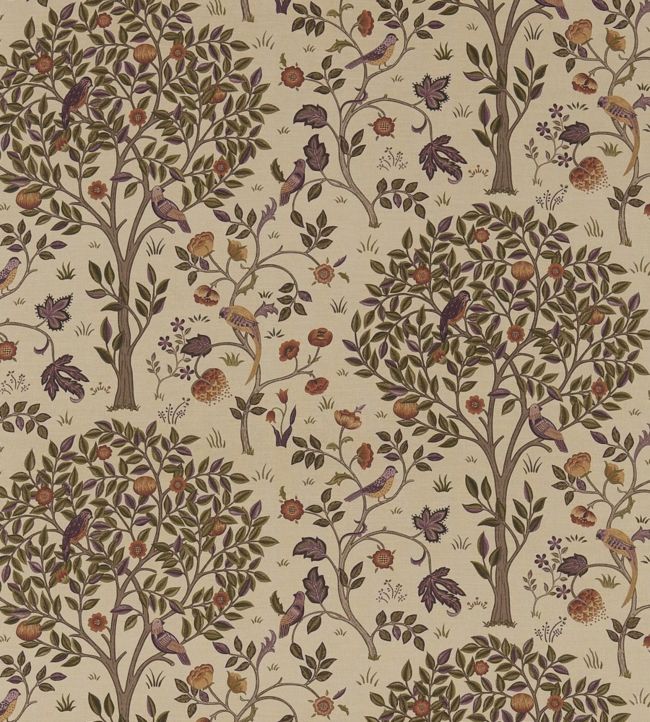 Kelmscott Tree Fabric by Morris & co in Mulberry/Russet | Jane Clayton