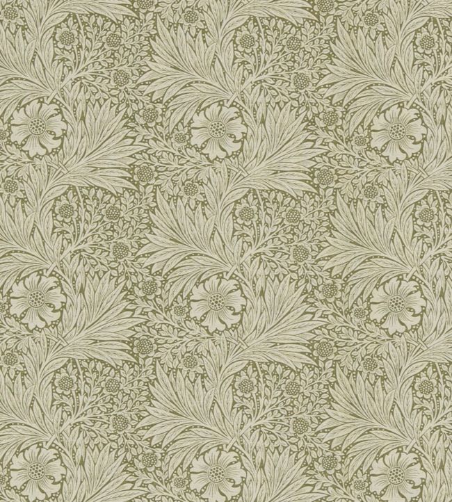 Marigold Fabric by Morris & co in Olive/Linen | Jane Clayton